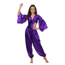 Satin Belly Dance Harem & Top Set | Full Costume S-3XL | 41 Colors S40