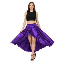 Satin Asymmetrical Wrap Skirt | High-Low Flow S-3XL | 41 Colors S72