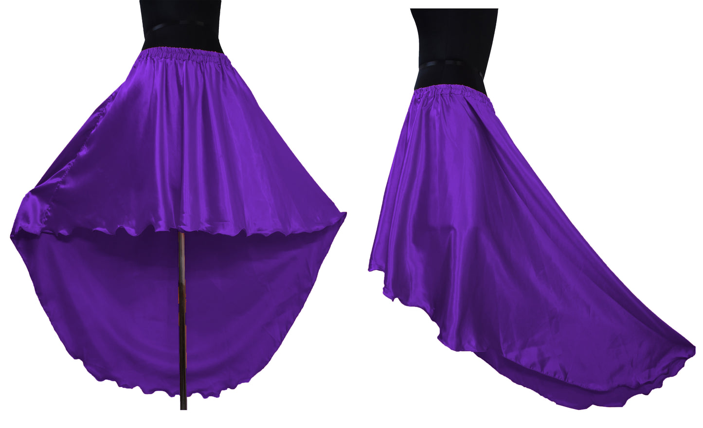 Satin Asymmetrical Skirt S47 - Regular Size 2