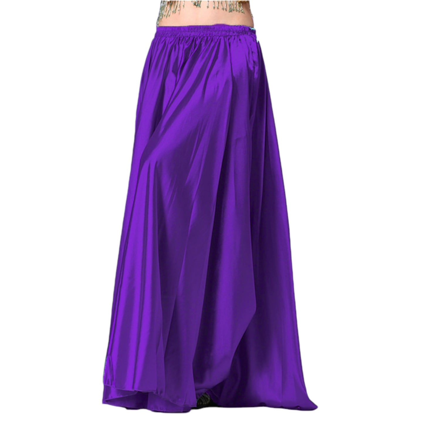 Satin Belly Dance Full Circle Skirt S69 - Regular Size 2