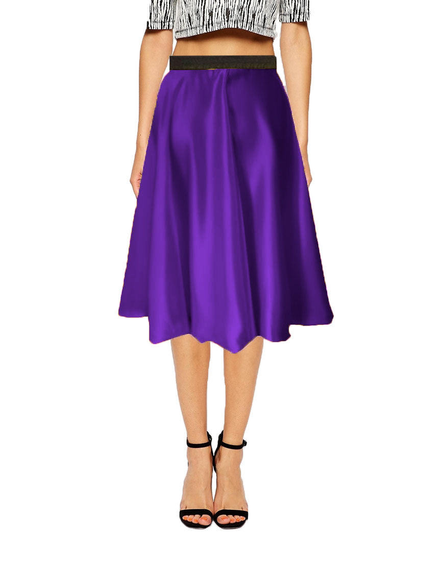 satin midi skirt S35 - Regular Size 2