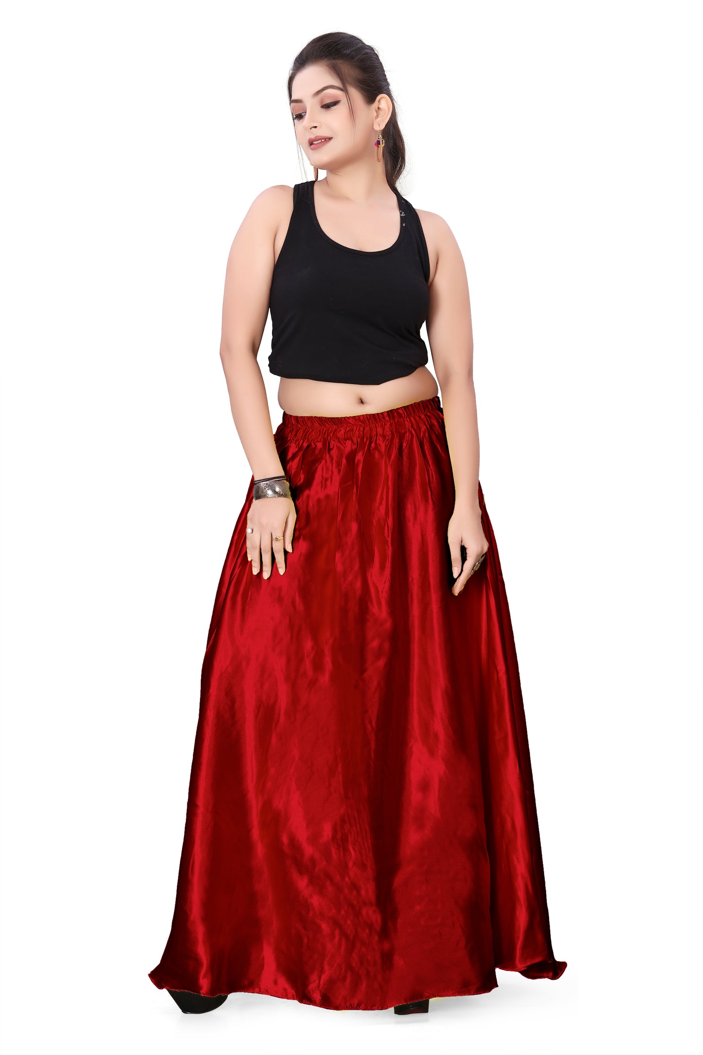 Satin Belly Dance Full Circle Skirt S8-Regular Size 3