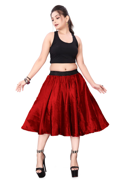 Satin Short Party wear Skirt S14-Regular Size 2