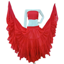 25 Yard 4-Tier Chiffon Belly Dance Skirt | Extreme Volume Sheer Dancewear C7