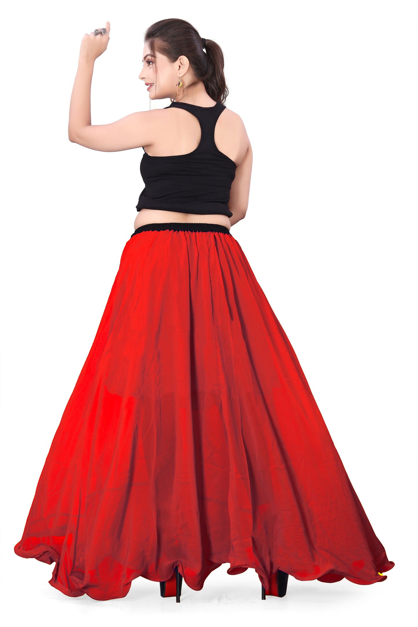 Chiffon Half Circle Belly Dance Skirt C13- Regular Size 1