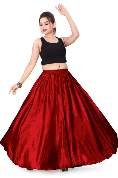 Satin Belly Dance Full Circle Skirt S8-Regular Size 3