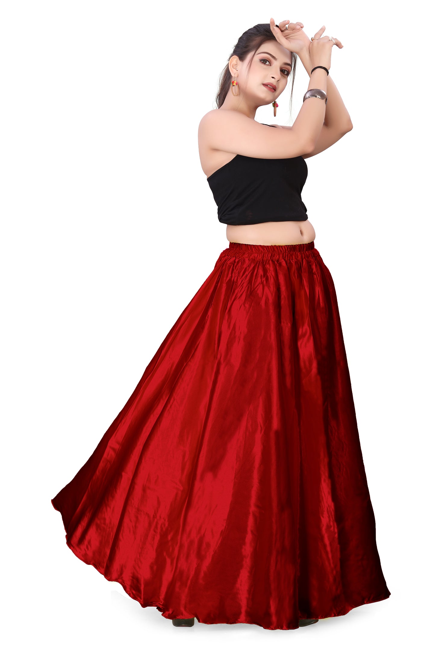 Satin Belly Dance Full Circle Skirt S8-Regular Size 3