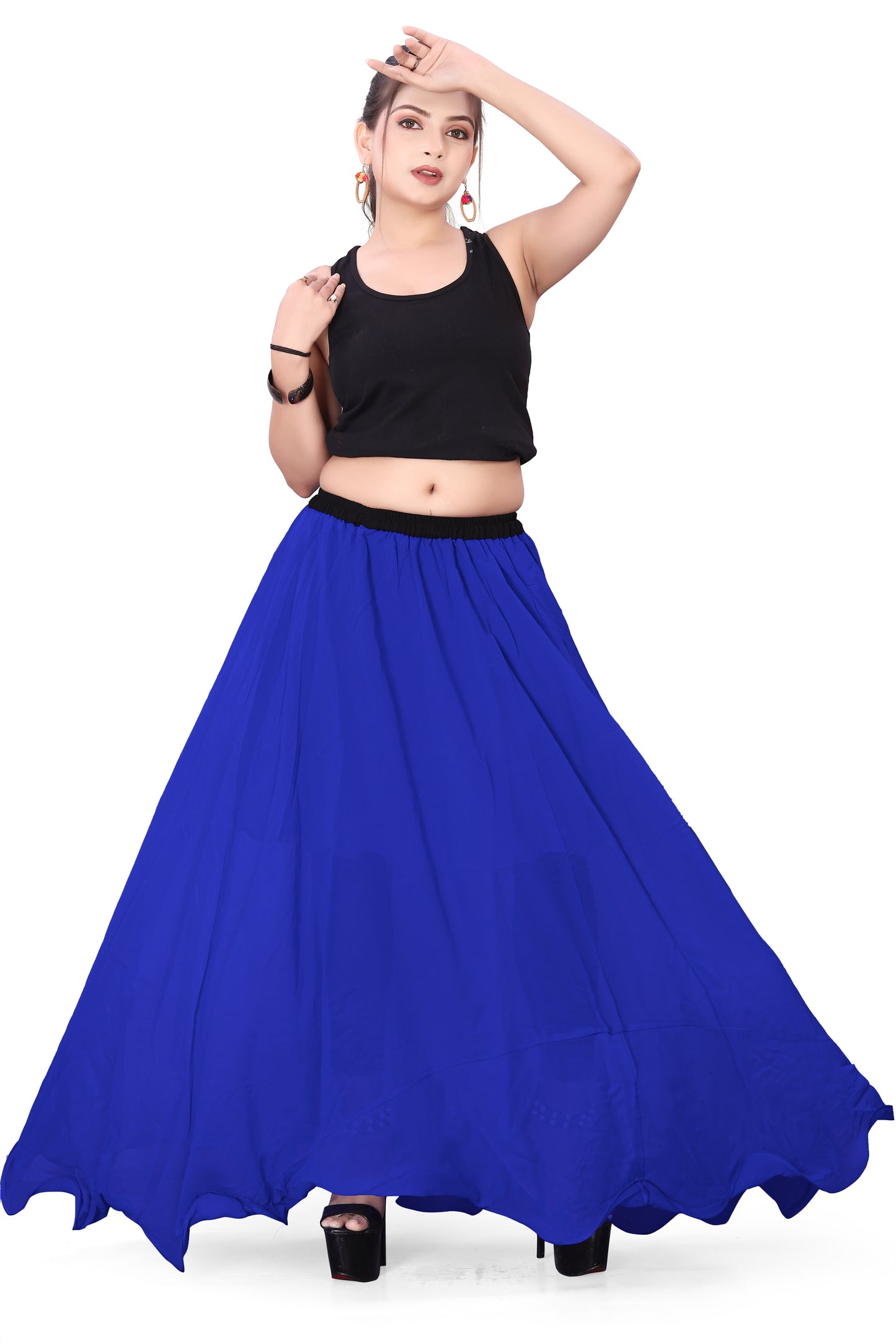 Chiffon Half Circle Belly Dance Skirt C13- Regular Size 2