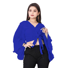 Elegant Chiffon Ruffle Crop Top | Belly Dance Practice & Performance Wear C10