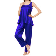 Satin Nightwear Top + Palazzo Set | Luxury Pajamas S-3XL | 41 Colors S21