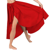 Satin High Low Asymmetrical Skirt  Ballet Dance Skirt S73-Regular Size 2