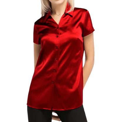 Satin Short Sleeve Shirt S118 - Regular Size 2