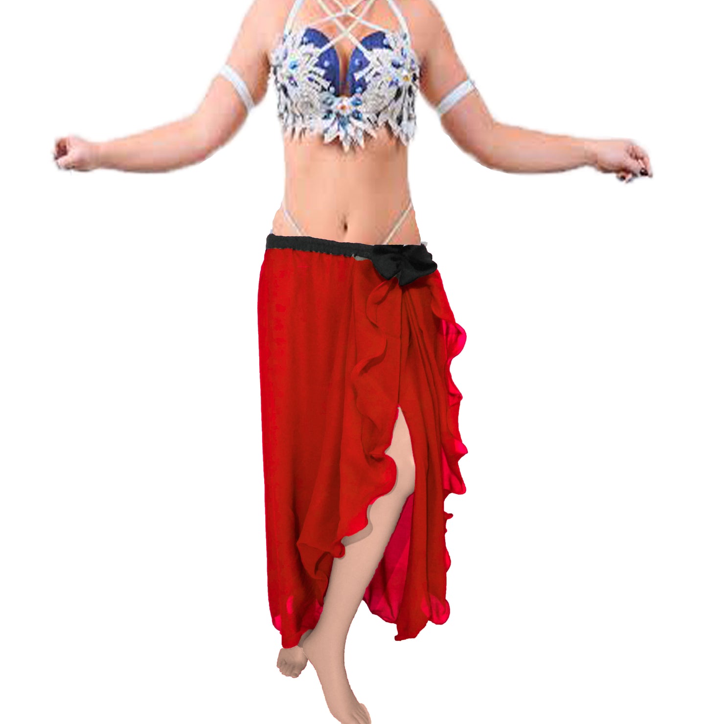 Chiffon New Design Belly dance Skirt C16- Regular Size 2