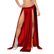 Satin Maxi Skirt Front Slit | Full Length Party Wear S-3XL S96
