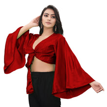 Satin Belly Dance Top Haut Self Tie S29-Regular Size 2