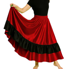 Satin Full Circle Dance Skirt w/ Frill | 360° Flow S-3XL S33