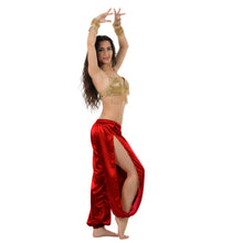 Satin Harem Pants w/ Side Slit | Belly Dance Flow S-3XL | 41 Colors S18