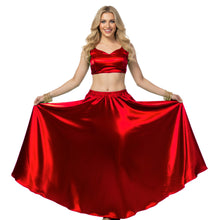 Satin Half Circle Belly Dance Skirt | Elegant Flow S-3XL | 41 Colors S9