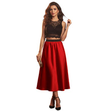 Satin Belly Dance Midi Skirt | Elegant Flow Costume S-3XL | 41 Colors S24