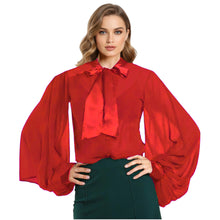Chiffon Button Down Shirt | Sheer Blouse S-5XL | 30 Colors C47