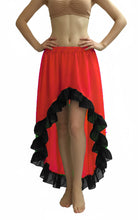 Chiffon Belly Dance Asymmetrical Skirt – 30 Colors, S–5XL | Flowing Tribal & Performance Dance Skirt C22
