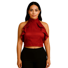 Satin Crop Top | Fancy Party Wear Blouse S-3XL | 41 Colors S92