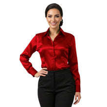 Satin Long Sleeve Button Down Shirt | Elegant Blouse S-3XL | 41 Colors S81