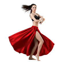 Satin Full Circle Skirt | Side Cut Belly Dance Flow S-3XL | 41 Colors S93