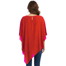 Chiffon Round Neck Fancy Top | Dressy Blouse S-5XL | 30 Colors C59