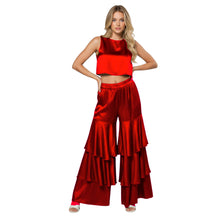 Satin 3-Layer Palazzo Pants | Wide Leg Party Trousers S-3XL | 41 Colors S97