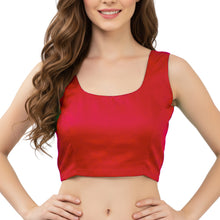 Chiffon Sleeveless Blouse for Bollywood Dance | S-5XL Plain 30 Colors C34