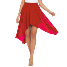 Flowy Chiffon Asymmetrical High-Low Maxi Skirt C38