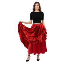 Satin Half Circle Belly Dance Skirt | Elegant Flow S-3XL | 41 Colors S71