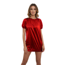Satin Round Neck T-Shirt | Silky Short Sleeve Top S-3XL | 41 Colors S106