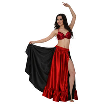 Satin Half Circle Skirt w/ Frill | Elegant Dance Flow S-3XL | 41 Colors S52