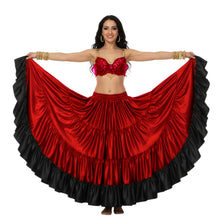 Ultimate Satin 25 Yard 4 Tier Skirt | Black Contrast Flow S-3XL S65