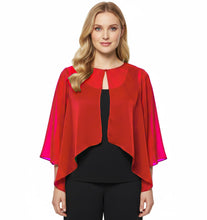 Chiffon Sheer Peplum Top | Flowy Blouse S-5XL | 30 Colors C48