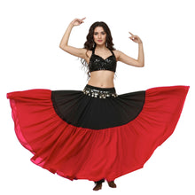 2-Tiered Chiffon Belly Dance Skirt | S-5XL, 30 Colors | Maxi Length C31