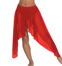 Belly Dance Side Asym Skirt | Sheer Flow | 30 Colors S-5XL C44