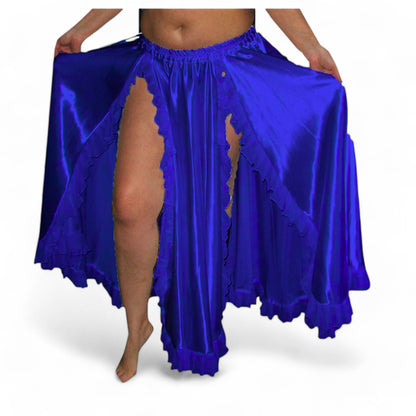 Women Belly Dance Satin 2 Side slite  Skirt S102- Regular Size 3