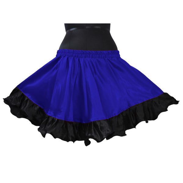 Satin Belly Dance Short skirt with frill S41 - Regular Size 3