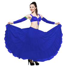 16 Yard 4-Tier Chiffon Belly Dance Skirt | Tribal Fusion Gypsy Full Flow C4