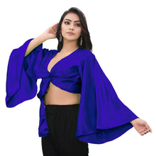 Satin Belly Dance Top Haut Self Tie S29-Regular Size 3