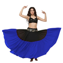 2-Tiered Chiffon Belly Dance Skirt | S-5XL, 30 Colors | Maxi Length C31