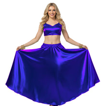 Satin Half Circle Belly Dance Skirt | Elegant Flow S-3XL | 41 Colors S9
