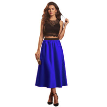 Satin Belly Dance Midi Skirt | Elegant Flow Costume S-3XL | 41 Colors S24