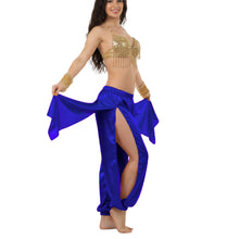 Satin Harem Pants w/ Side Slit | Belly Dance Flow S-3XL | 41 Colors S144