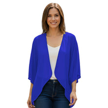 Chiffon Long Sleeve Beach Shrug | Resort Cover-Up S-5XL | 30 Colors C51