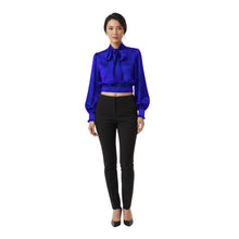 Satin Bow Blouse | Elegant Pussycat Tie Shirt S-3XL | 41 Colors S27