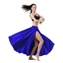Satin Full Circle Skirt | Side Cut Belly Dance Flow S-3XL | 41 Colors S93